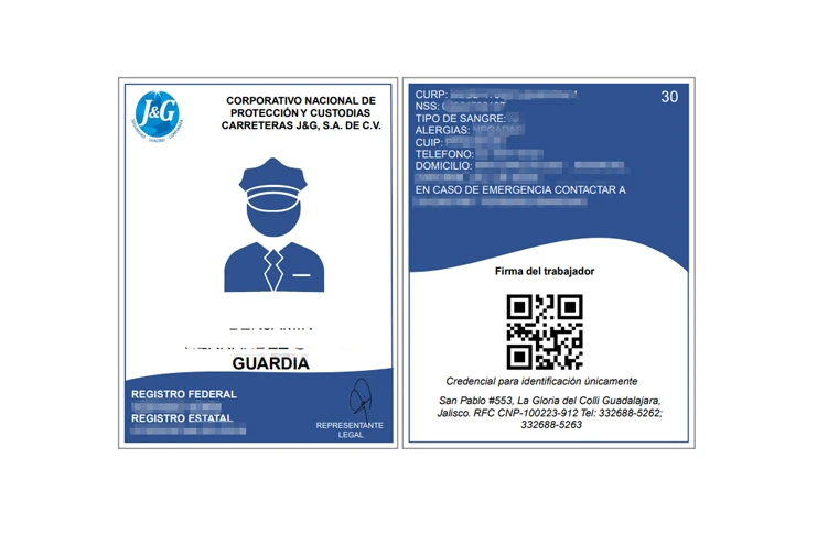 Sistema de control con gafete QR para guardias